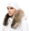 Kožešinový lem na kapuci - límec liška snowtop černo - béžová L 18/19 (80 cm) 1