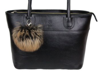 Kožešinový přívěsek ke kabelce mývalovec snowtop černo-hnědý Kožešinový přívěsek ke kabelce mývalovec snowtop černo-hnědý