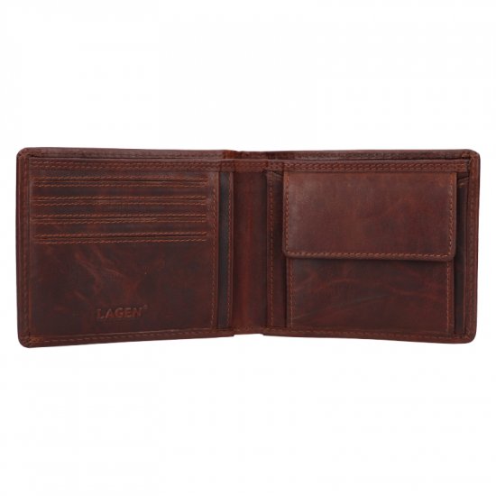 Pánská kožená peněženka 266-3701/M kolo - hnědá - vnitřní výbava