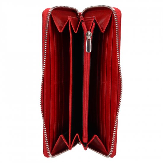 Dámska kožená peňaženka LG - 22161 červená - vnútorná výbava