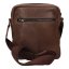 Pánská kožená taška přes rameno BLC-223-2666 hnědá - zadní zipová kapsa