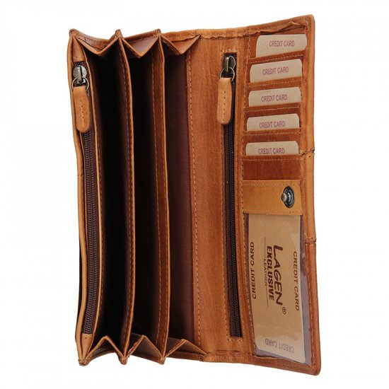 Luxusní dámská kožená peněženka PWL-2388/V hnědá
