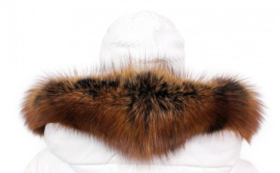 Kožešinový lem na kapuci - límec liška snowtop black ginger LG 02/2 (63 cm) 3