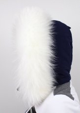 Kožešinový lem na kapuci - límec mývalovec sněhobílý M 142/10 (75 cm) 1