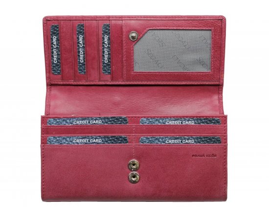 Dámská kožená peněženka SG-27052 fucsia - vnitřní výbava