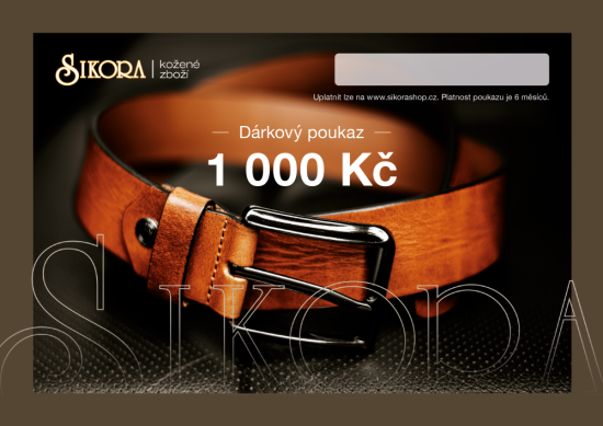 Elektronický dárkový poukaz 1000 Kč