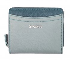 Dámska kožená peňaženka SG-27544B Sage/Peacock Blue