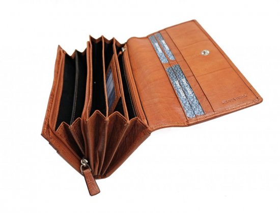 Dámská kožená peněženka SG-27120 koňak