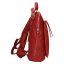 Dámsky kožený batoh - kabelka LN-21908 červený 2