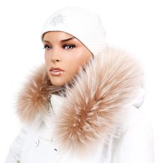 Kožušinový lem na kapucňu - golier medvedíkovec snowtop pastel M 9/2 (70 cm)