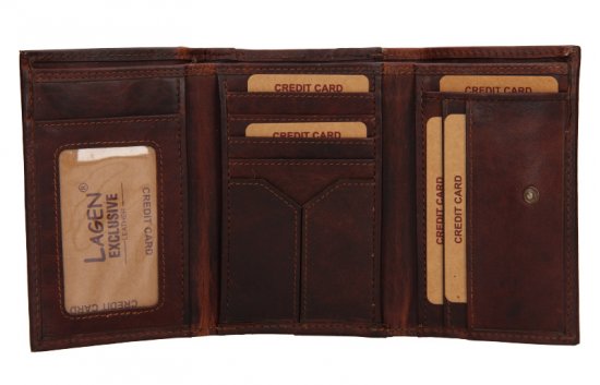 Dámska kožená peňaženka LG-210/M hnedá 3