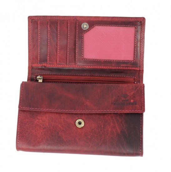 Dámska kožená peňaženka B-2509 RFID červená 2