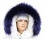 Kožešinový lem na kapuci - límec mývalovec švestkově modrý M 29/4 (65 cm) 1