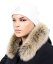 Kožešinový lem na kapuci - límec liška snowtop černo - béžová L 18/33 (60 cm)