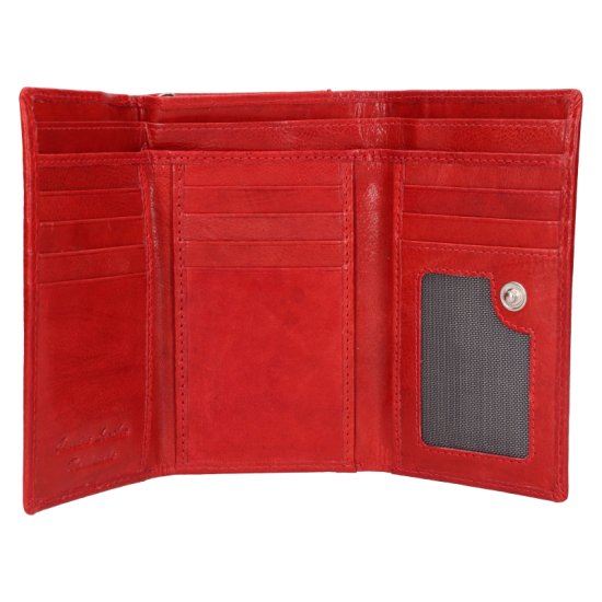 Dámská kožená peněženka LG-22151 červená 2