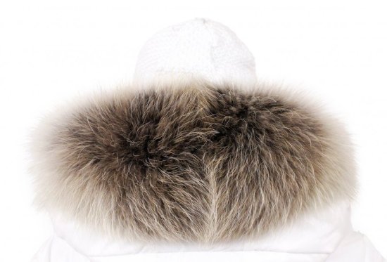 Kožešinový lem na kapuci - límec mývalovec arctic snowtop M 31/17 (75 cm) 2