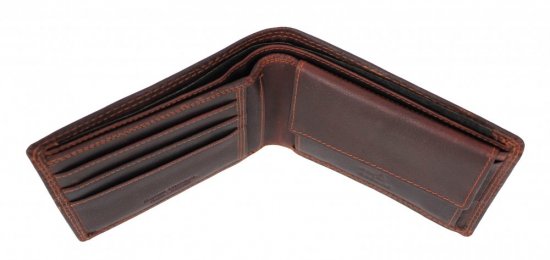 Pánská kožená peněženka D-2614 RFID hnědá 3