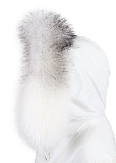 Kožešinový lem na kapuci - límec liška bluefrost white LB 21/10 (75 cm) 2