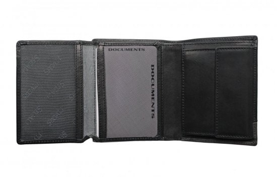 Pánska kožená peňaženka 29513202519 čierna-sivá 3