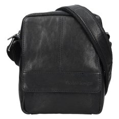 Pánská kožená taška přes rameno NERO černá 5
