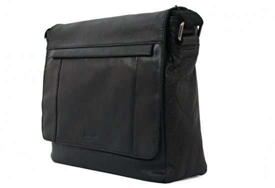 Pánska kožená taška cez rameno LN-25693 čierna
