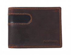 Pánska kožená peňaženka D-2614 RFID hnedá