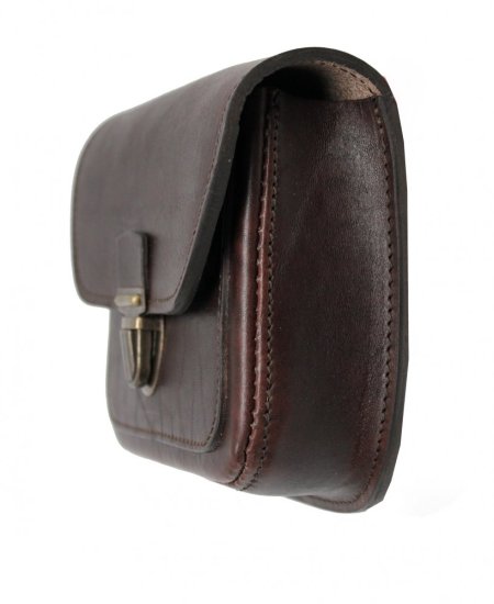 Kožená kapsa na opasek Hajn 2003094 hnědo-šedá 3