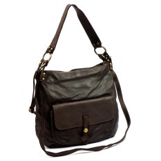 Dámská kožená kabelka Alex tm. hnědá