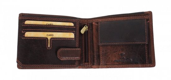 Pánská kožená peněženka B-2104 hnědá 2