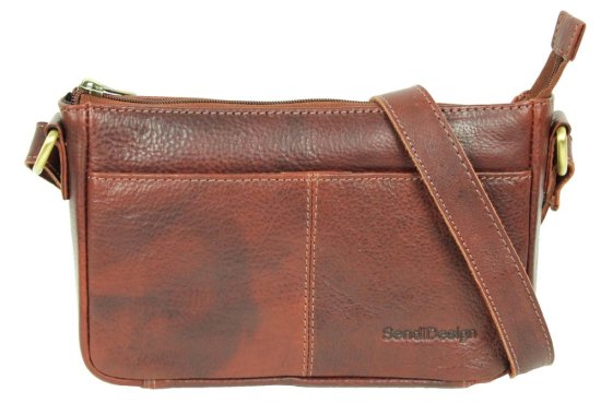 Dámska kožená taška cez rameno MIRIAM hnedá Dámska kožená taška cez rameno MIRIAM hnedá