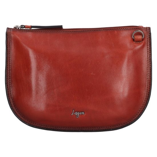 Dámská kožená kabelka LGB 2199 koňak - přední strana