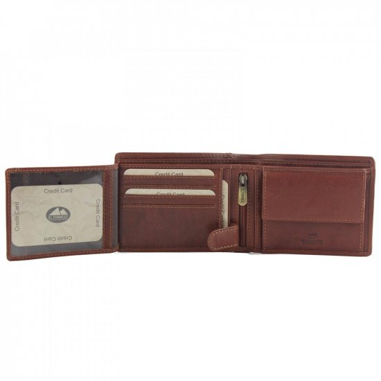 Pánská kožená peněženka El Forrest 2899-29 RFID hnědá