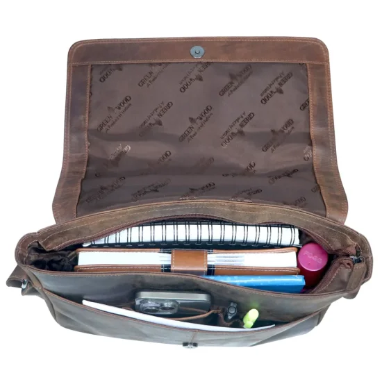 Kožená taška přes rameno UNI Falco hnědá