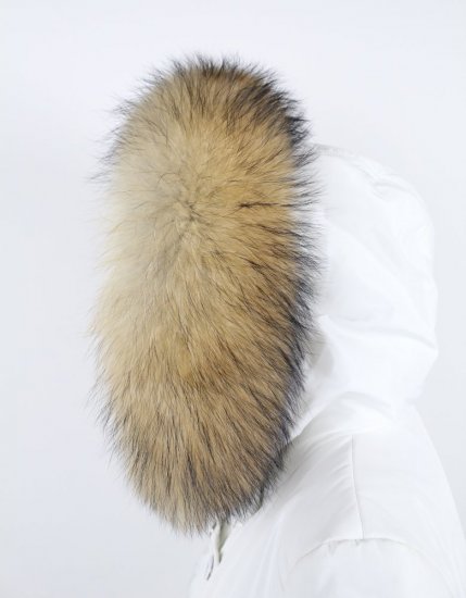Fur trim on the hood - beige raccoon collar M 01/29 (65 cm) 1