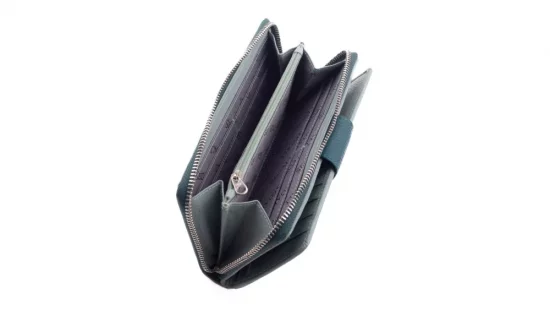 Dámska kožená peňaženka SG-27617 zelená/modrá 4
