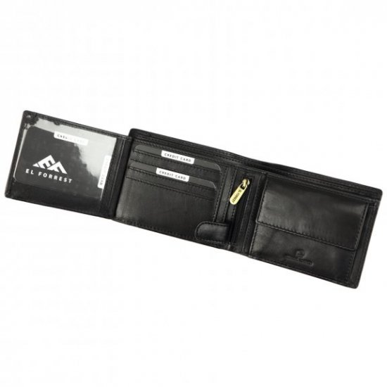 Pánská kožená peněženka El Forrest 2899-60 RFID černá
