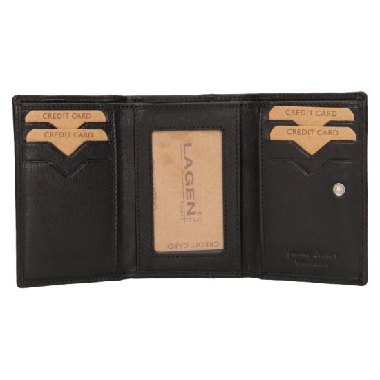 Dámska kožená peňaženka LM-22520/E čierna - vnútorná výbava