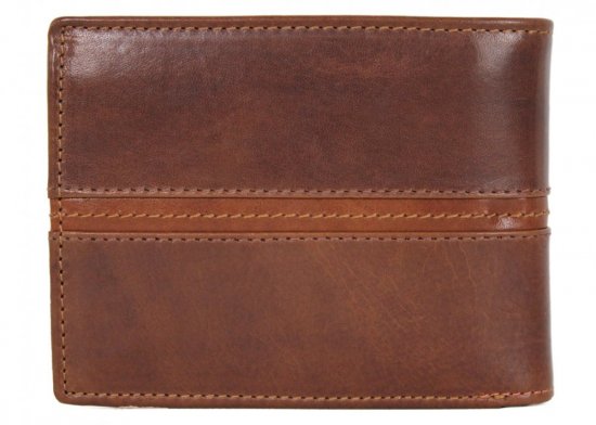 Pánska kožená peňaženka 27201372007 hnedá + koňak - zadný pohľad
