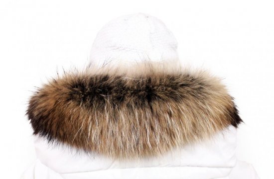 Kožušinový lem na kapucni - golier medvedíkovec  snowtop M 35/7 (54 cm) 1