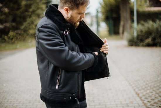 Pánská kožešinová bunda Liam - černá 1