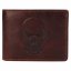 Pánská kožená peněženka 266-6535/M lebka - hnědá 