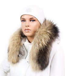 Kožešinový lem na kapuci - límec mývalovec M 44/54 (75 cm)