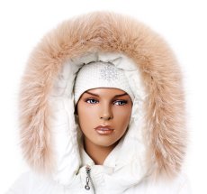 Kožušinový lem na kapucňu - golier medvedíkovec snowtop pastel M 9/1 (70 cm) 1