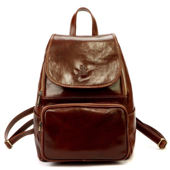 Kožený batoh Jordan hnědý 2 Kožený batoh Jordan hnědý 2