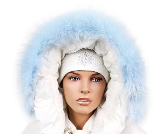 Kožešinový lem na kapuci - límec mývalovec snowtop M 38/19 (61 cm) 2