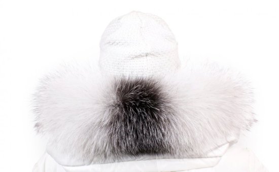 Kožešinový lem na kapuci - límec liška bluefrost white LB 21/13 (66 cm) 3