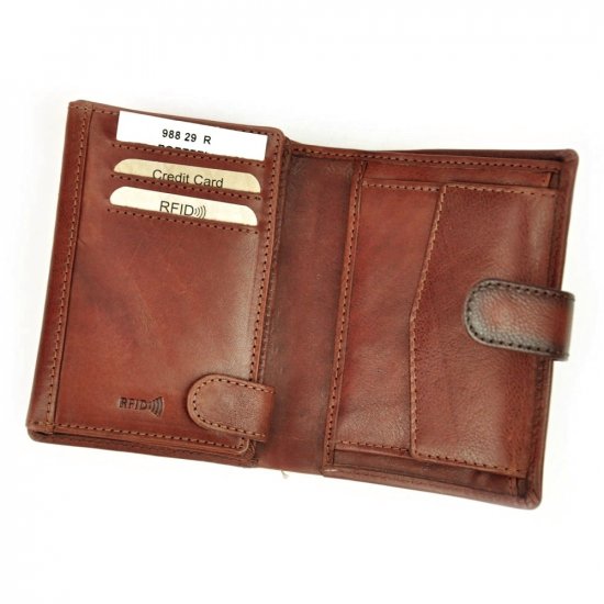Pánská kožená peněženka El Forrest 2988-29 RFID hnědá 1