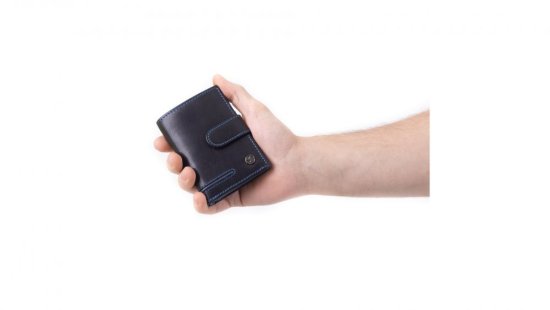 Kožená dokladovka 27531155535 black blue 2