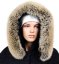 Kožešinový lem na kapuci - límec liška snowtop černo - béžová L 18/31 (75 cm) 2