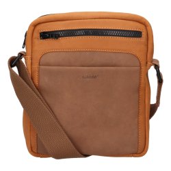 Pánská kožená taška přes rameno BLC-223-2666 koňak - přední strana Pánská kožená taška přes rameno BLC-223-2666 koňak - přední strana